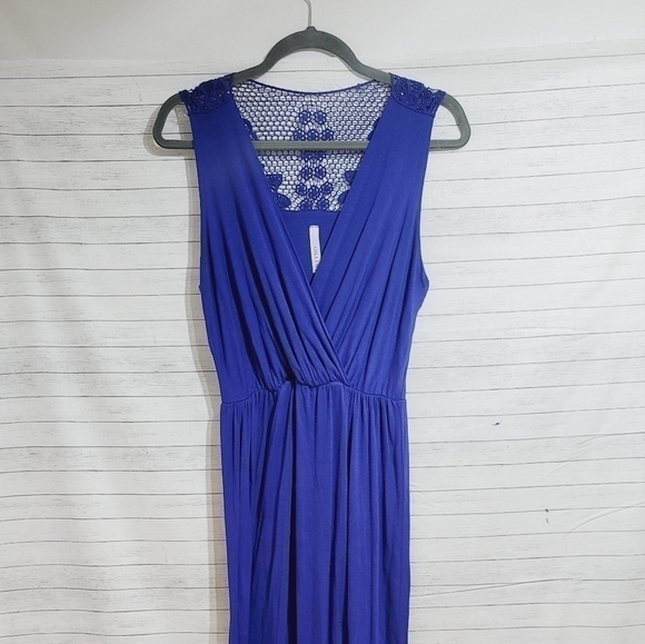 GILLI ROYAL BLUE MAXI, W CROCHET BACK DETAIL SZ MEDIUM - Picture 2 of 8